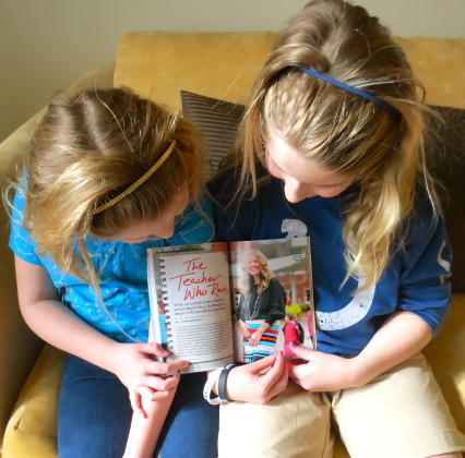 My children holding the April 2013 edition of Reader's Digest with Kyle's story. 